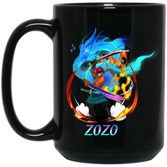 Roronoa Zoro One Piece Coffee Mug Cup Gift 2 15 oz. Black Mug