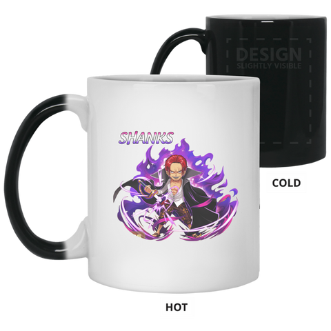 Red Hair Shanks One Piece Coffee Mug Cup Gift 2 11 oz. Color Changing Mug