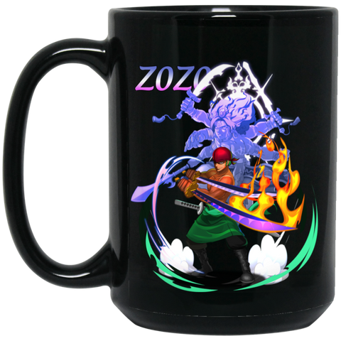Roronoa Zoro One Piece Coffee Mug Cup Gift 1 15 oz. Black Mug