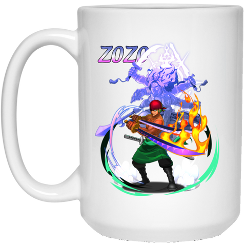 Roronoa Zoro One Piece Coffee Mug Cup Gift 1 15 oz. White Mug