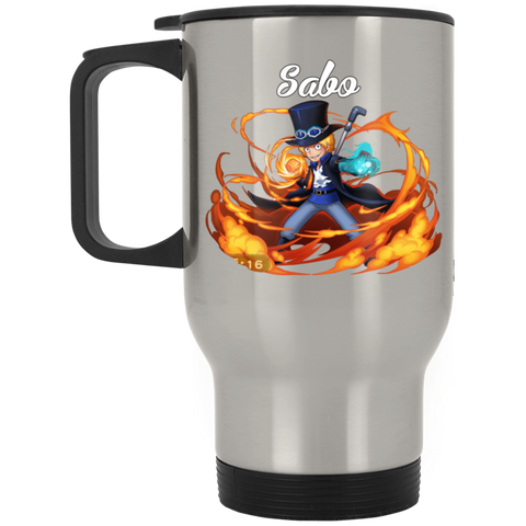 Sabo One Piece Coffee Mug Cup Gift Silver Stainless Travel Mug