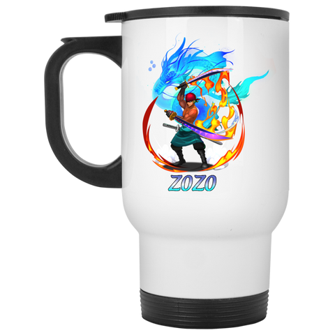 Roronoa Zoro One Piece Coffee Mug Cup Gift 2 White Travel Mug