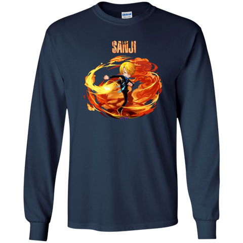 Sanji One Piece Sanji G240 Gildan LS Ultra Cotton T-Shirt