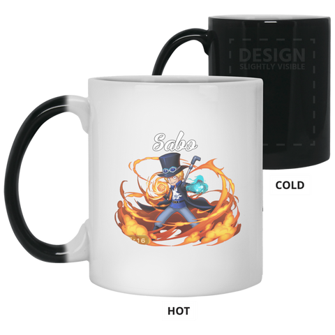 Sabo One Piece Coffee Mug Cup Gift 11 oz. Color Changing Mug