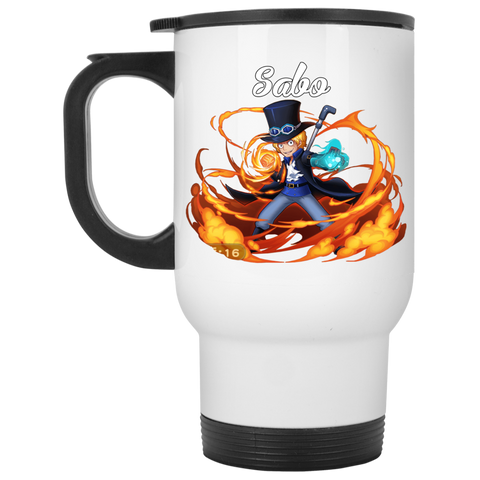 Sabo One Piece Coffee Mug Cup Gift White Travel Mug