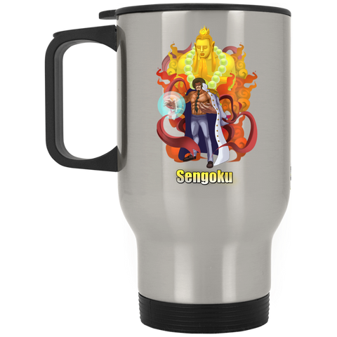 Buddha Sengoku One Piece Coffee Mug Cup Gift 02 Silver Stainless Travel Mug