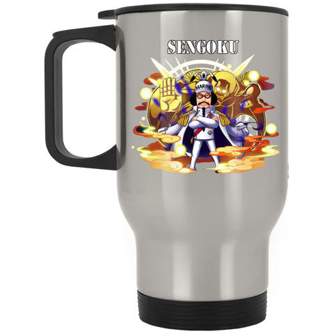 Buddha Sengoku One Piece Coffee Mug Cup Gift Silver Stainless Travel Mug