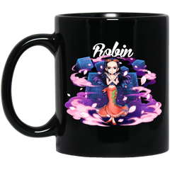 Nico Robin One Piece Coffee Mug Cup Gift 11 oz. Black Mug