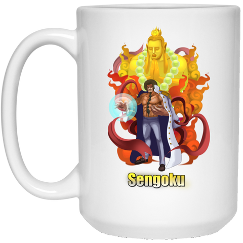 Buddha Sengoku One Piece Coffee Mug Cup Gift 02 15 oz. White Mug