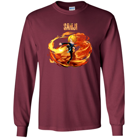 Sanji One Piece Sanji G240 Gildan LS Ultra Cotton T-Shirt