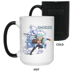 The White Hunter Smoker One Piece Coffee Mug Cup Gift 15 oz. Color Changing Mug