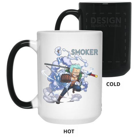The White Hunter Smoker One Piece Coffee Mug Cup Gift 15 oz. Color Changing Mug