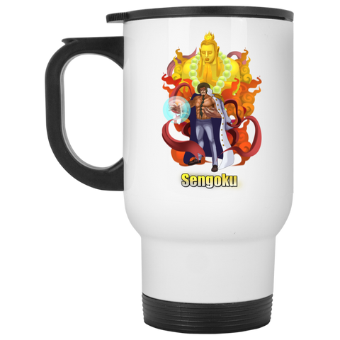 Buddha Sengoku One Piece Coffee Mug Cup Gift 02 White Travel Mug