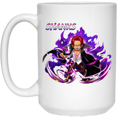 Red Hair Shanks One Piece Coffee Mug Cup Gift 2 15 oz. White Mug