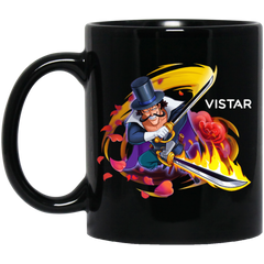 Flower Sword Vista One Piece Coffee Mug Cup Gift 11 oz. Black Mug