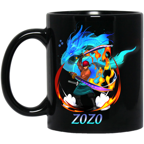 Roronoa Zoro One Piece Coffee Mug Cup Gift 2 11 oz. Black Mug