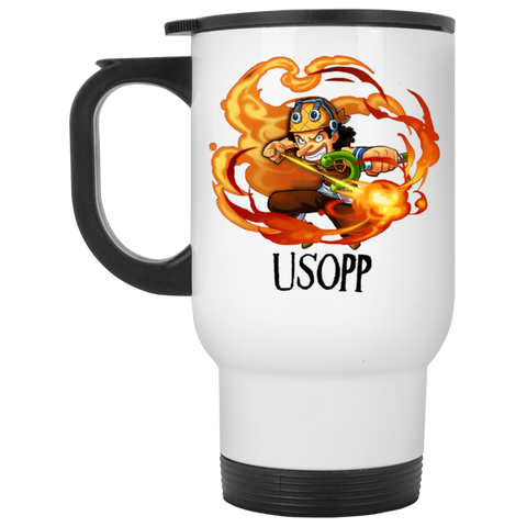 Usopp One Piece Coffee Mug Cup Gift White Travel Mug