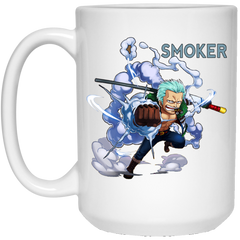The White Hunter Smoker One Piece Coffee Mug Cup Gift 15 oz. White Mug
