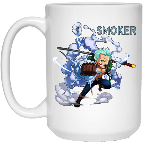 The White Hunter Smoker One Piece Coffee Mug Cup Gift 15 oz. White Mug