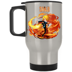 Black Leg Sanji One Piece Coffee Mug Cup Gift Silver Stainless Travel Mug