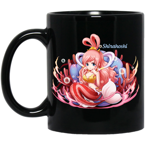 Mermaid Princess Shirahoshi One Piece Coffee Mug Cup Gift 11 oz. Black Mug