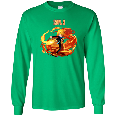 Sanji One Piece Sanji G240 Gildan LS Ultra Cotton T-Shirt