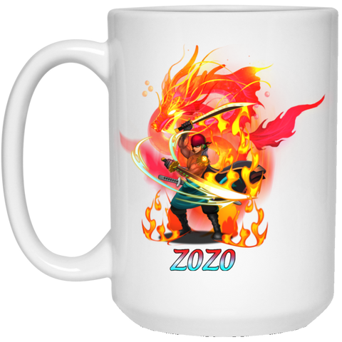 Roronoa Zoro One Piece Coffee Mug Cup Gift 15 oz. White Mug