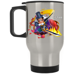 Flower Sword Vista One Piece Coffee Mug Cup Gift Silver Stainless Travel Mug