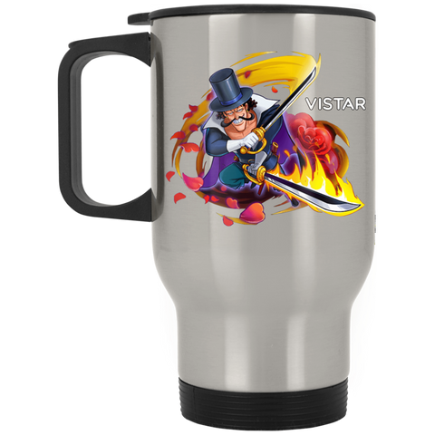 Flower Sword Vista One Piece Coffee Mug Cup Gift Silver Stainless Travel Mug