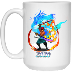 Roronoa Zoro One Piece Coffee Mug Cup Gift 2 15 oz. White Mug