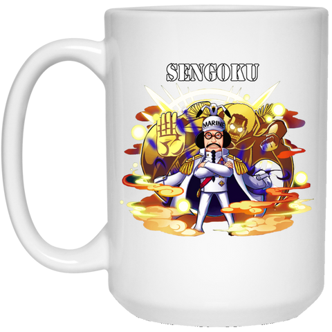 Buddha Sengoku One Piece Coffee Mug Cup Gift 15 oz. White Mug