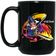 Flower Sword Vista One Piece Coffee Mug Cup Gift 15 oz. Black Mug