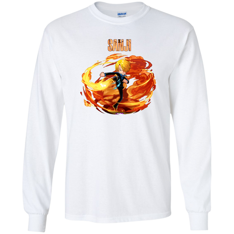 Sanji One Piece Sanji G240 Gildan LS Ultra Cotton T-Shirt