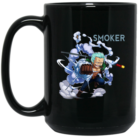 The White Hunter Smoker One Piece Coffee Mug Cup Gift 15 oz. Black Mug