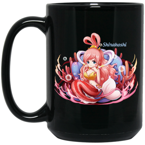 Mermaid Princess Shirahoshi One Piece Coffee Mug Cup Gift 15 oz. Black Mug