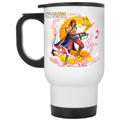 Red Hair Shanks One Piece Coffee Mug Cup Gift White Travel Mug