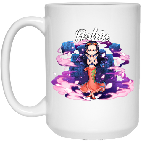 Nico Robin One Piece Coffee Mug Cup Gift 15 oz. White Mug