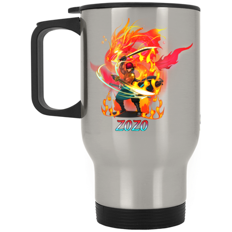 Roronoa Zoro One Piece Coffee Mug Cup Gift Silver Stainless Travel Mug