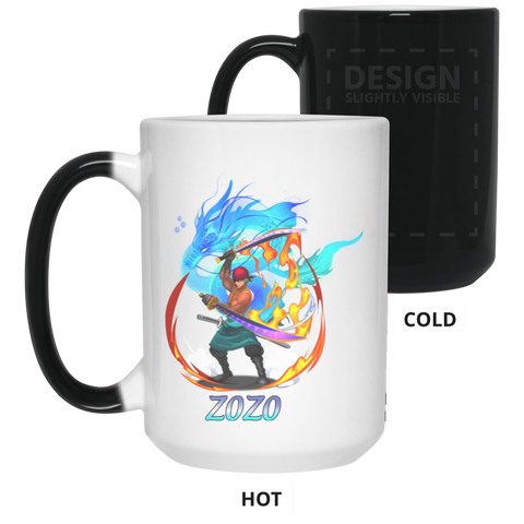 Roronoa Zoro One Piece Coffee Mug Cup Gift 2 15 oz. Color Changing Mug