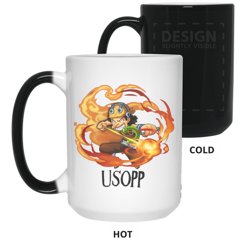 Usopp One Piece Coffee Mug Cup Gift 15 oz. Color Changing Mug