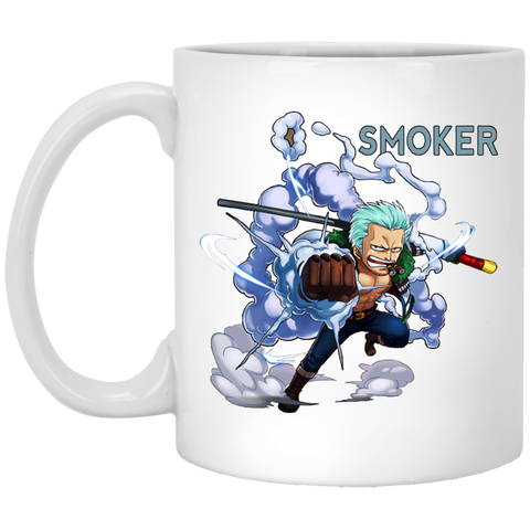 The White Hunter Smoker One Piece Coffee Mug Cup Gift 11 oz. White Mug