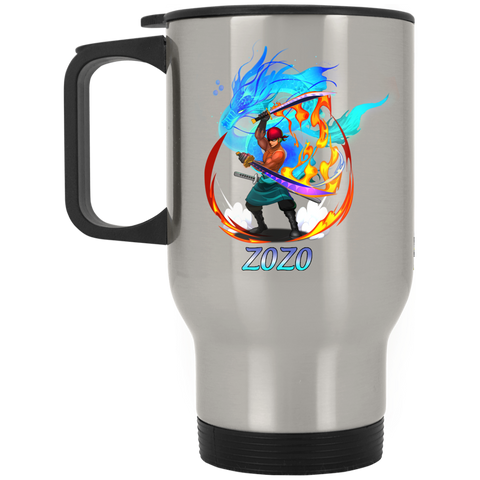 Roronoa Zoro One Piece Coffee Mug Cup Gift 2 Silver Stainless Travel Mug