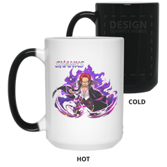 Red Hair Shanks One Piece Coffee Mug Cup Gift 2 15 oz. Color Changing Mug