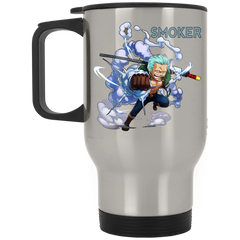 The White Hunter Smoker One Piece Coffee Mug Cup Gift Silver Stainless Travel Mug