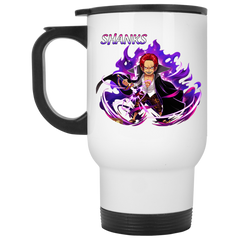 Red Hair Shanks One Piece Coffee Mug Cup Gift 2 White Travel Mug