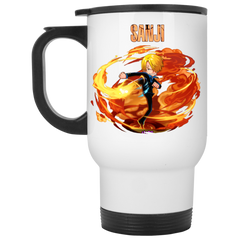 Black Leg Sanji One Piece Coffee Mug Cup Gift White Travel Mug