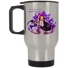 Red Hair Shanks One Piece Coffee Mug Cup Gift 2 Silver Stainless Travel Mug