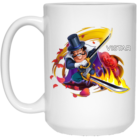 Flower Sword Vista One Piece Coffee Mug Cup Gift 15 oz. White Mug