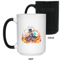 Sabo One Piece Coffee Mug Cup Gift 15 oz. Color Changing Mug