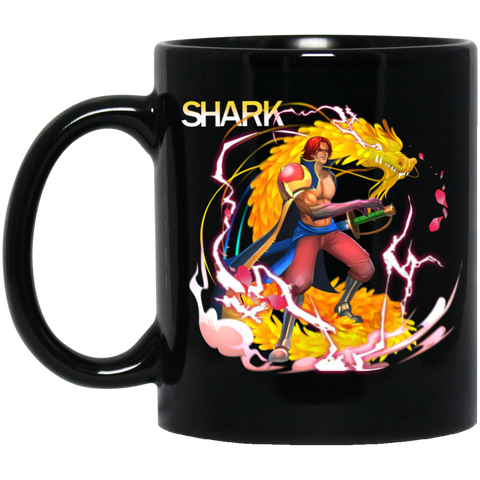 Red Hair Shanks One Piece Coffee Mug Cup Gift 11 oz. Black Mug